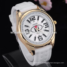 Reloj hermoso de oro de los hombres de la venda del acero inoxidable del dial de Ginebra
